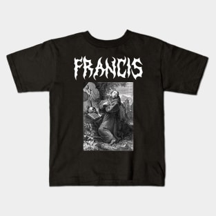 Saint Francis of Assisi Punk Death Metal Gothic Kids T-Shirt